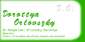 dorottya orlovszky business card